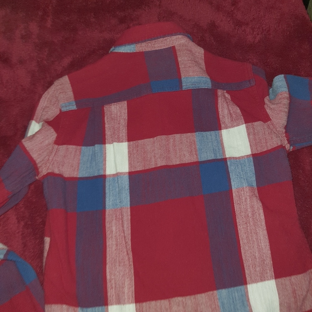 American Eagle Outfitters Women's Plaid 100% Cotton Long Sleeve Shirt Size 2 XS - Picture 11 of 13
